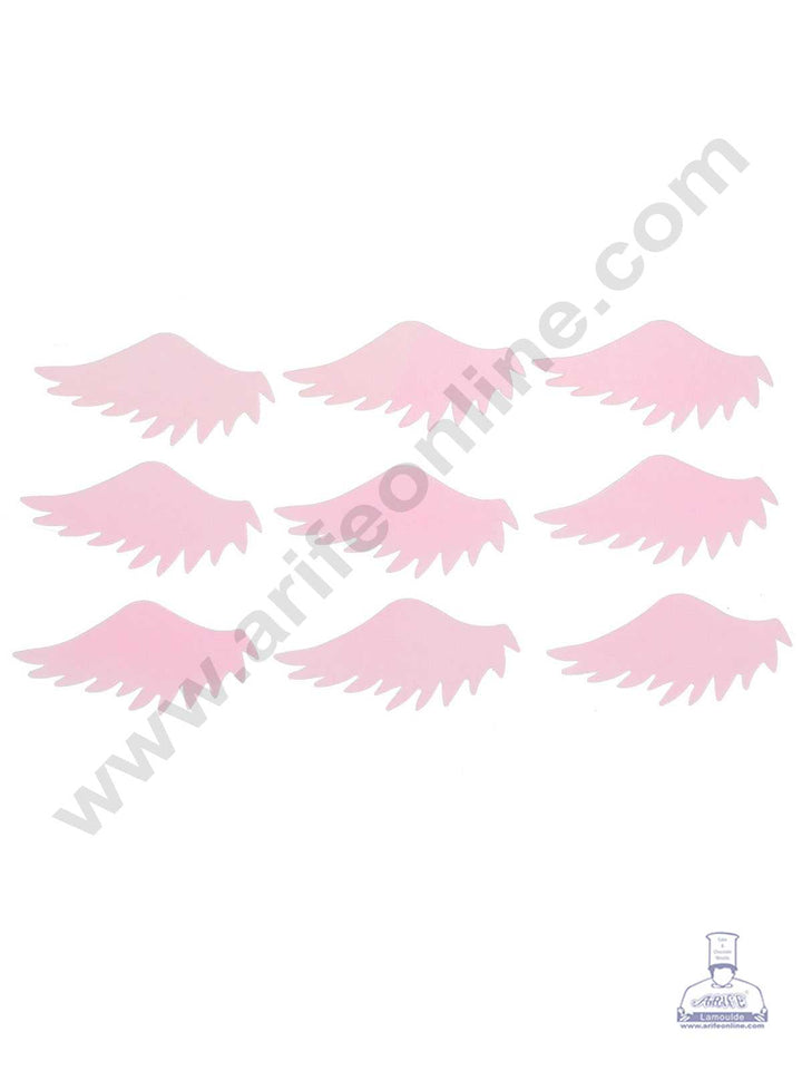 CAKE DECOR™ Wings Edible Pre Cut Wafer Paper - Pink Wings Cake and Cupcake Topper - ( 16 pcs) SBPC-Wings-002