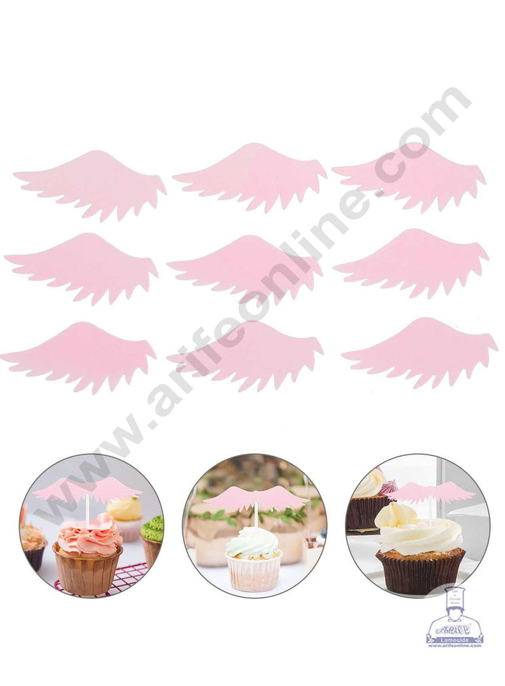 CAKE DECOR™ Wings Edible Pre Cut Wafer Paper - Pink Wings Cake and Cupcake Topper - ( 16 pcs) SBPC-Wings-002