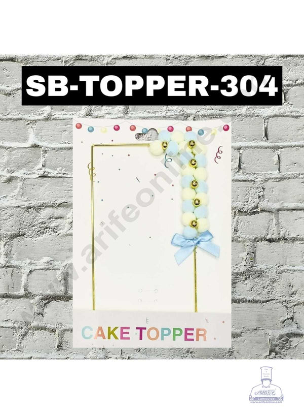 CAKE DECOR™ 1pcs Blue Frame Topper For Cake Decoration( SB-TOPPER-304-Blue)