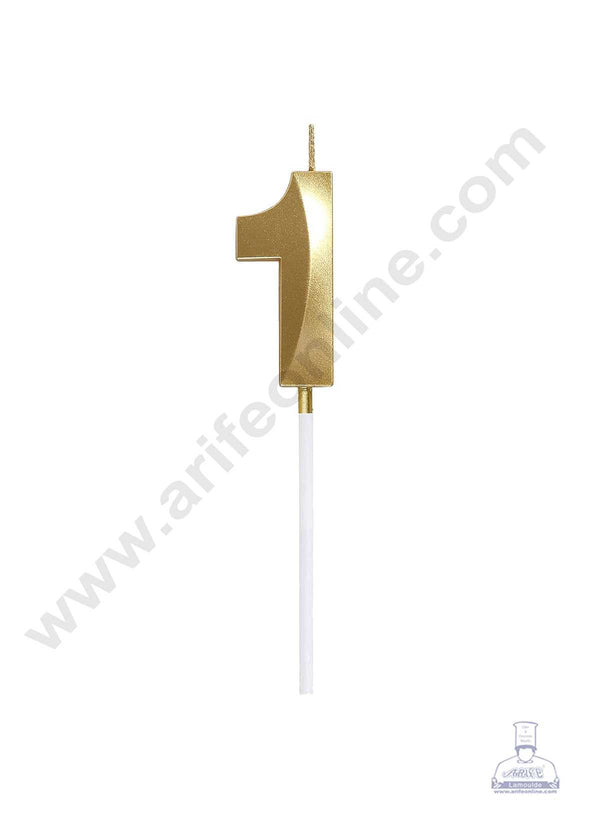 CAKE DECOR™ 3D Birthday 1 Number Candle for Cake and Cupcake Decoration(1pc Pack)