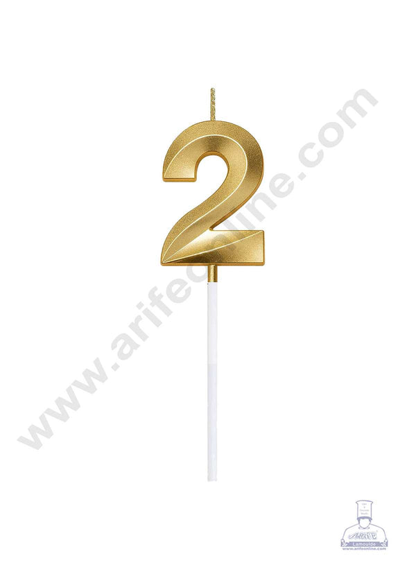 CAKE DECOR™ 3D Birthday 2 Number Candle for Cake and Cupcake Decoration(1pc Pack)