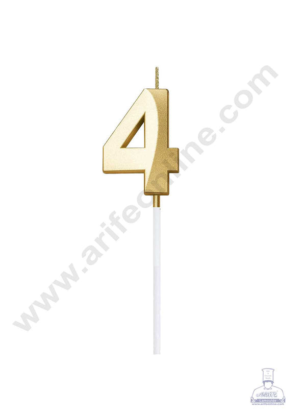 CAKE DECOR™ 3D Birthday 4 Number Candle for Cake and Cupcake Decoration(1pc Pack)