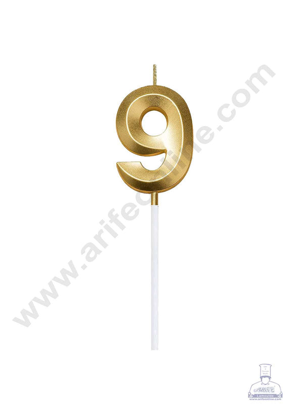 CAKE DECOR™ 3D Birthday 9 Number Candle for Cake and Cupcake Decoration(1pc Pack)