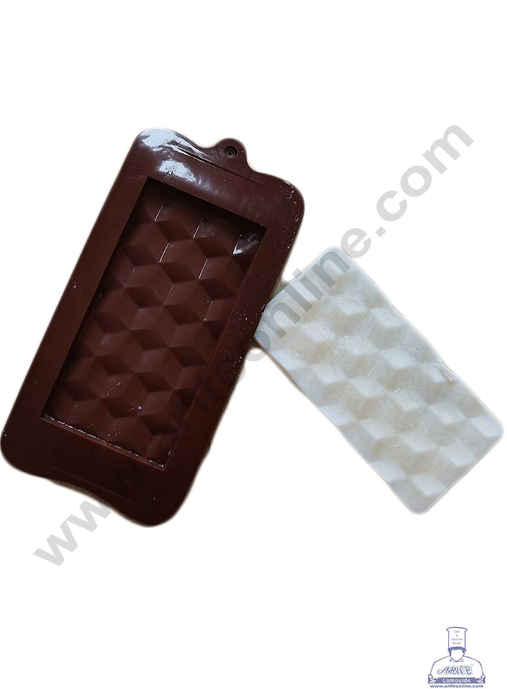 Cake Decor 1 Cavity Cube Diamond Bar Shape Silicone Chocolate Mold ( SBCM-704 )