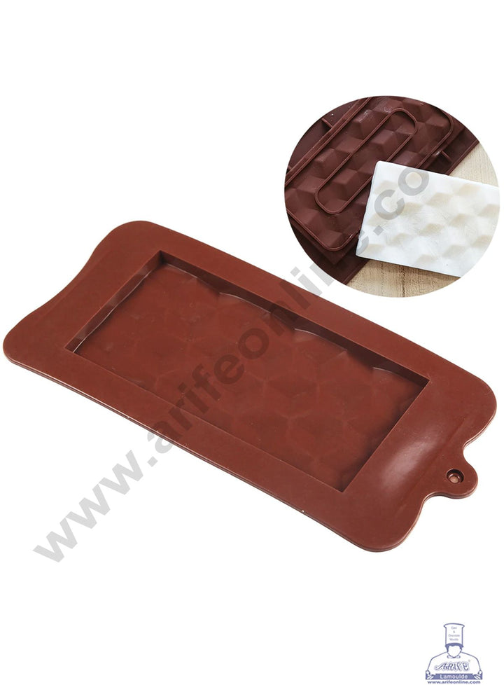Cake Decor 1 Cavity Cube Diamond Bar Shape Silicone Chocolate Mold ( SBCM-704 )