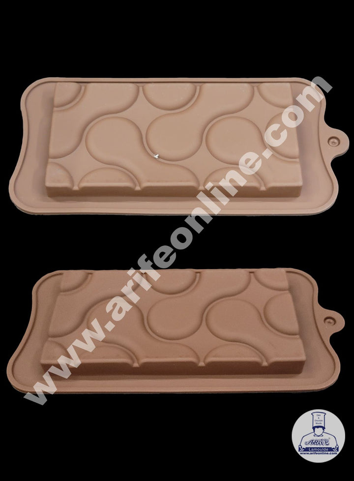 Cake Decor 1 Cavity Flow Shape Chocolate Bar Silicone Chocolate Mould