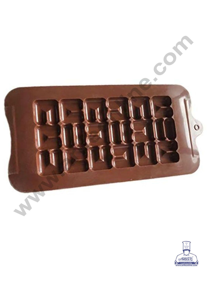 Cake Decor 1 Cavity Geometric Shape Chocolate Bar Silicone Chocolate Mould