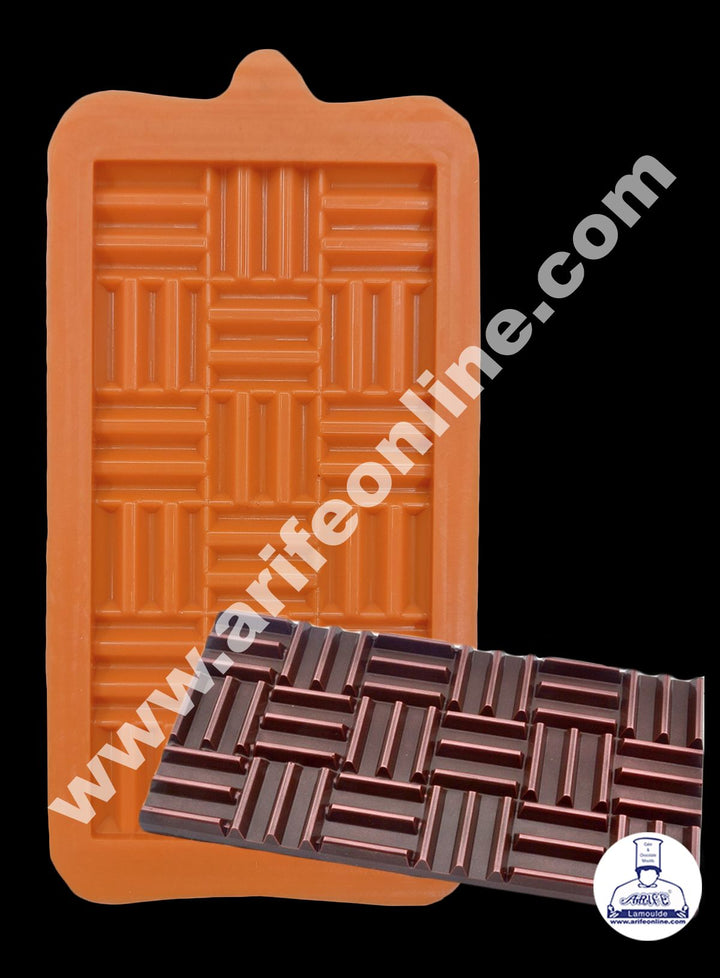 Cake Decor 1 Cavity Small Woven Shape Silicone Bar Mold Chocolate Mould ( SBCM-693)