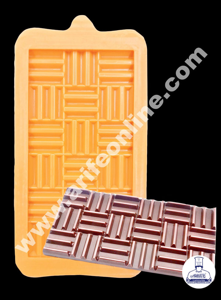 Cake Decor 1 Cavity Small Woven Shape Silicone Bar Mold Chocolate Mould ( SBCM-693)