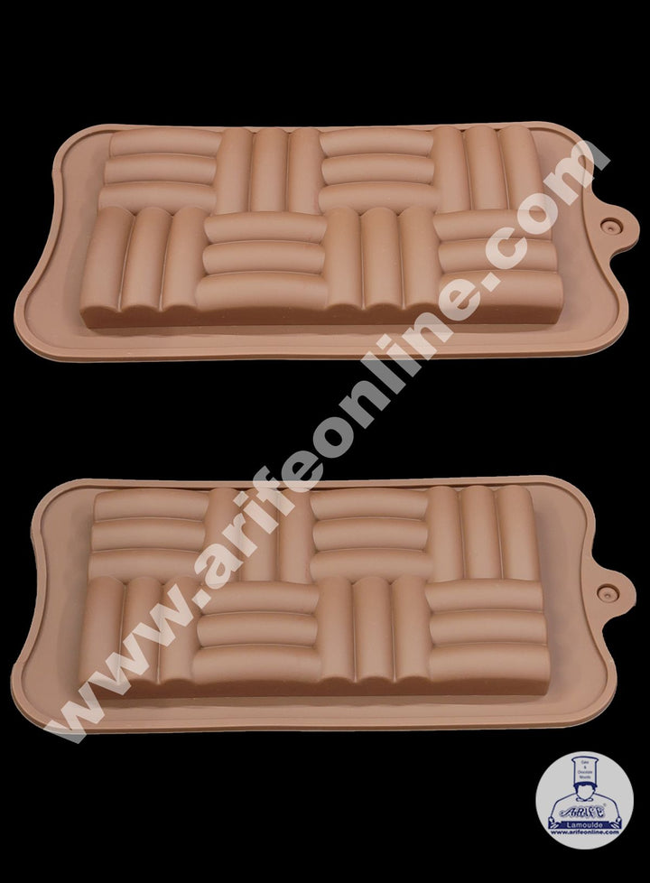 Cake Decor 1 Cavity Woven Shape Chocolate Bar Silicone Chocolate Mould