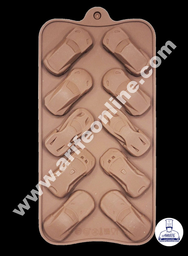 Cake Decor 10 Cavity Different Car Shape Silicone Chocolate Mould ( SBCM-683 )