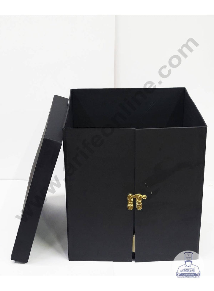 Cake Decor 10 Inch Surprise Cake Box Folding Style - Black