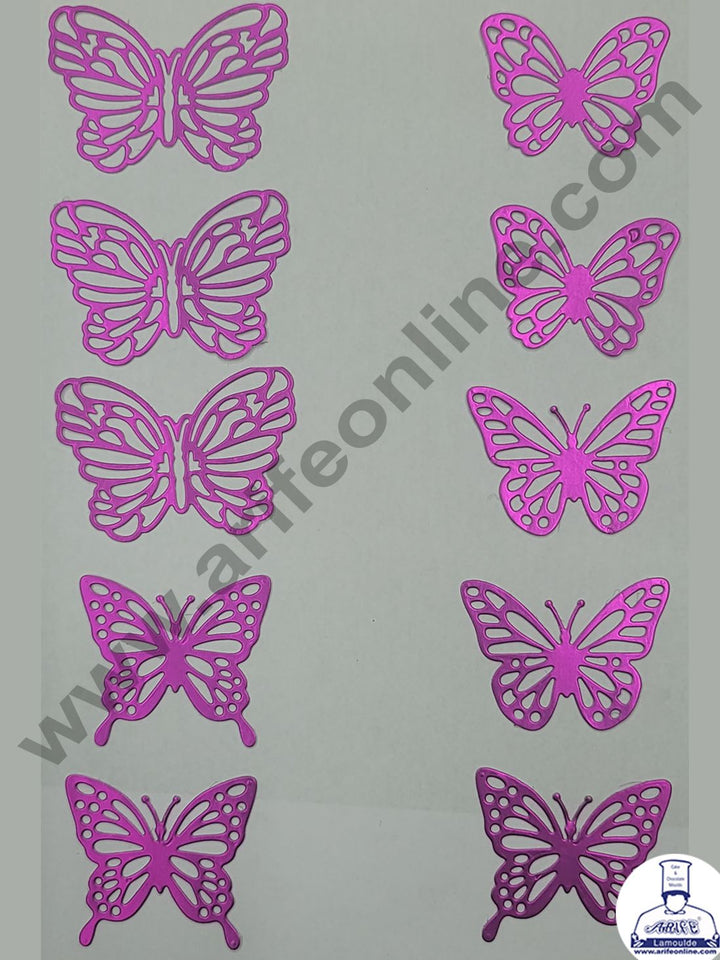 Cake Decor 10 pcs Pink Butterfly Paper Topper For Cake And Cupcake Decoration
