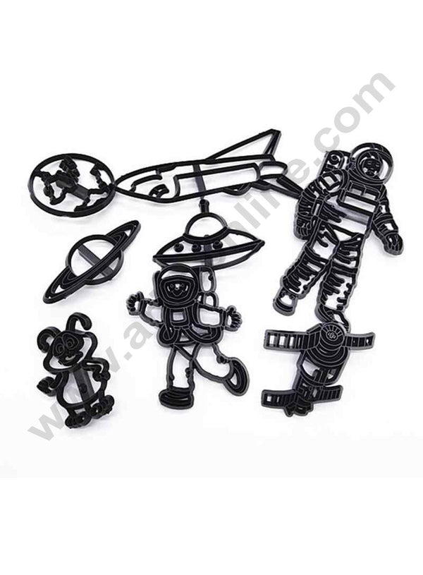 Cake Decor 11 Pcs Space Set Theme Silhouette Cookie Cutter Plastic Fondant Biscuit Cutter Sugarcraft Cake Decorating Tools