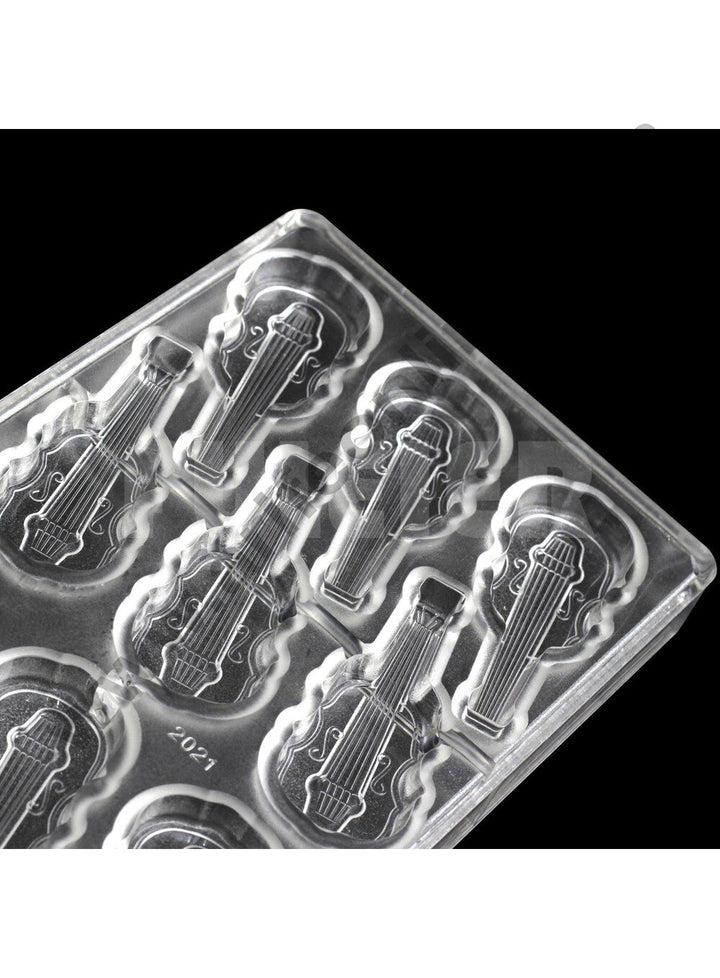 Cake Decor 12 Cavities Guitar Shape Polycarbonate Chocolate Mould