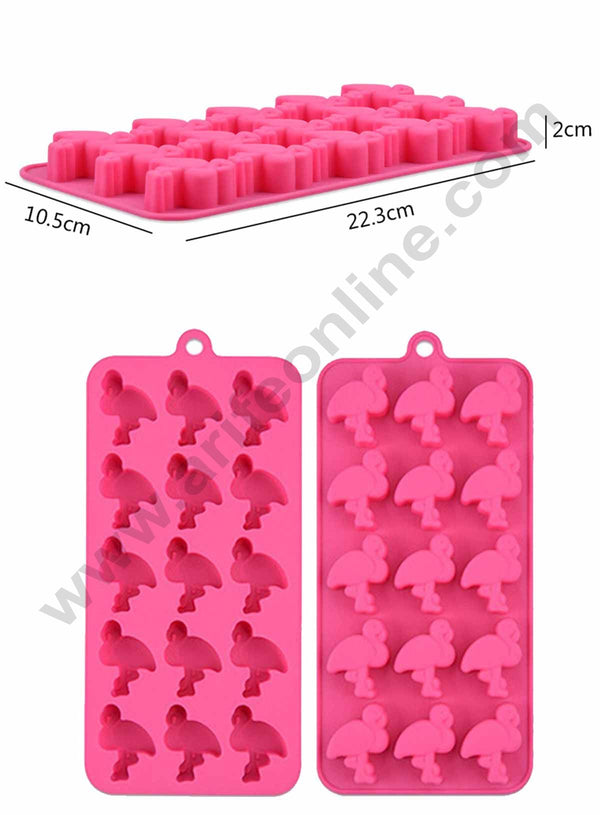 Cake Decor 12 Cavity Flamingo Shape Silicone Chocolate Mould