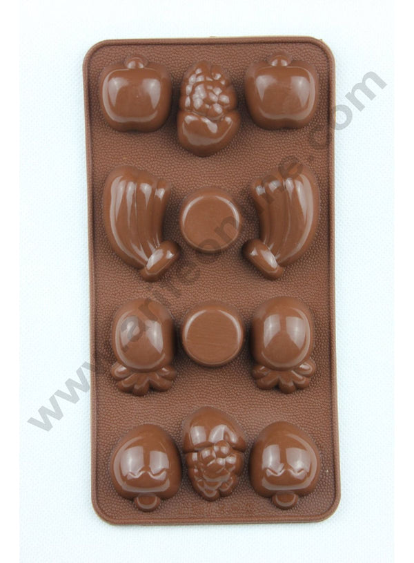 Cake Decor 12 Cavity Mix Fruits Shape Silicone Chocolate Mould