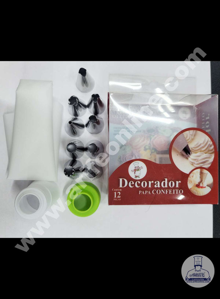 Cake Decor 12 Pcs Decorador Nozzle Set Pastry Tips Cupcake Cake Decorating Nozzle