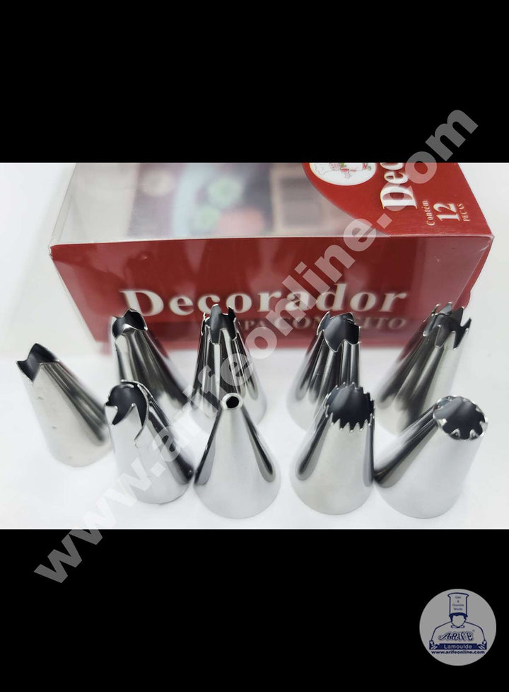 Cake Decor 12 Pcs Decorador Nozzle Set Pastry Tips Cupcake Cake Decorating Nozzle