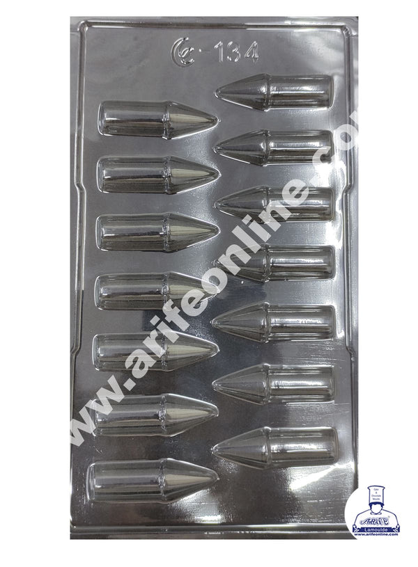 Cake Decor 14 Cavity Diwali Cracker Rocket Mould PVC Chocolate mould (10 pcs pack)
