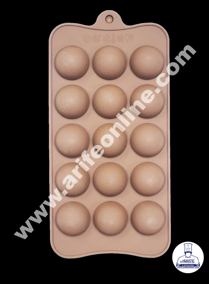 Cake Decor 15 Cavity Ball Shape Silicone Chocolate Mould ( SBCM-684 )