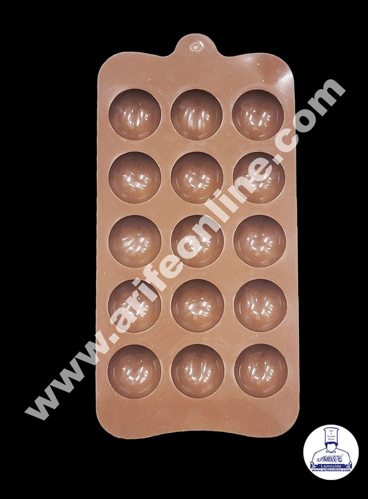 Cake Decor 15 Cavity Ball Shape Silicone Chocolate Mould ( SBCM-684 )