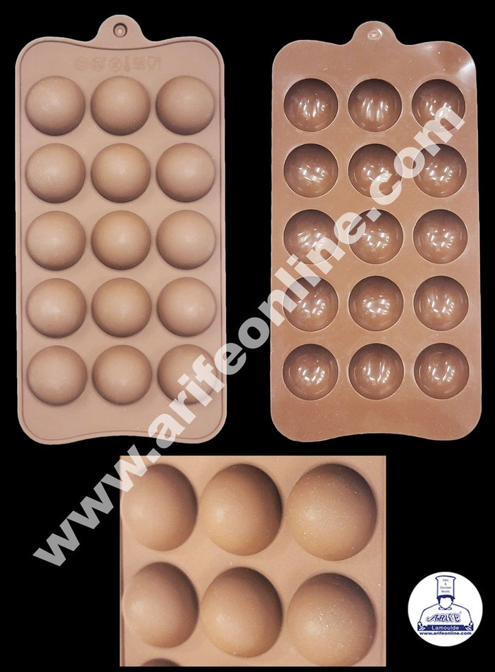 Cake Decor 15 Cavity Ball Shape Silicone Chocolate Mould ( SBCM-684 )