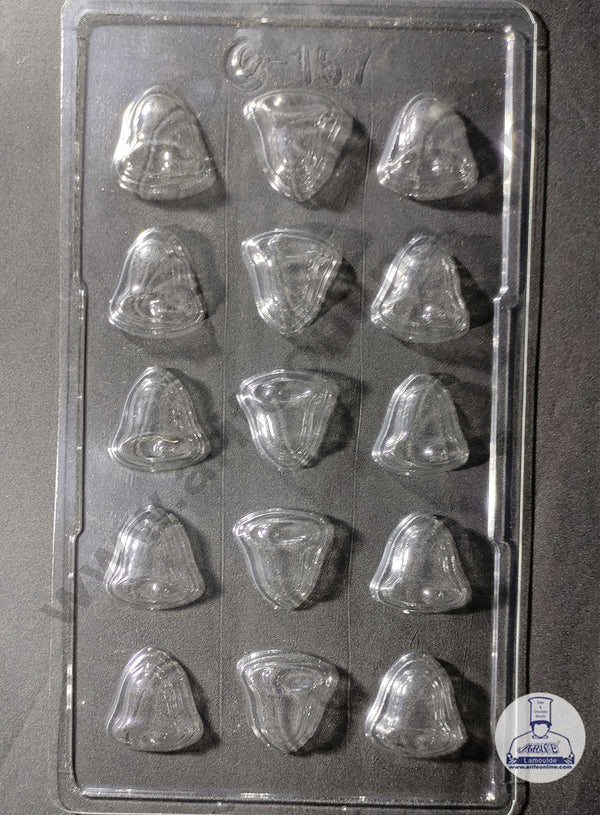 Cake Decor 15 Cavity Christmas Bell Shape Mould PVC Chocolate mould (10 pcs pack) EM-157