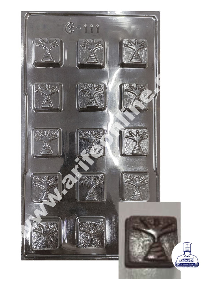 Cake Decor 15 Cavity Diwali Small Flowerpot on Cavity Mould PVC Chocolate mould (10 pcs pack)