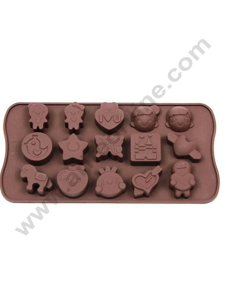 Cake Decor 15 Cavity Ginger Bread Man Love Shape Silicone Chocolate Mould