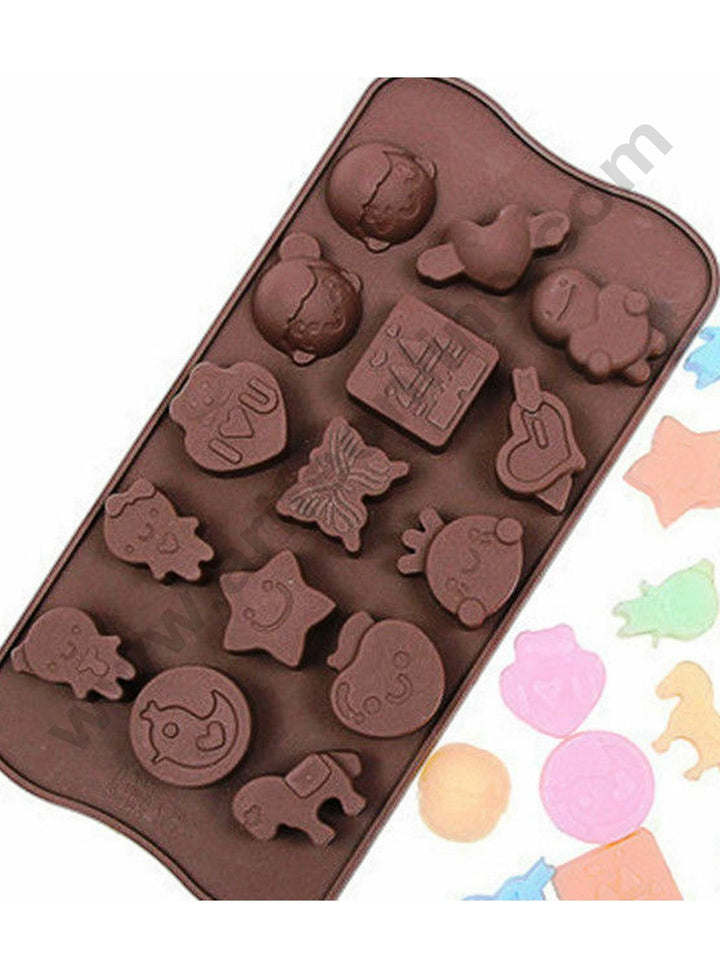 Cake Decor 15 Cavity Ginger Bread Man Love Shape Silicone Chocolate Mould