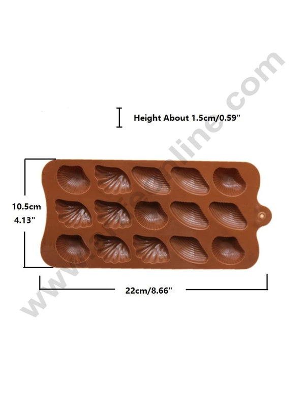 Cake Decor 15 Cavity Mix Shells Shape Silicone Chocolate Mould