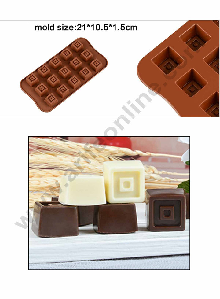 Cake Decor 15 Cavity Square Silicone Chocolate Mould