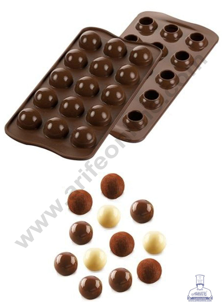 Cake Decor 15 Cavity Tartufino Shape 3D Silicone Chocolate Mold ( SBCM-712 )