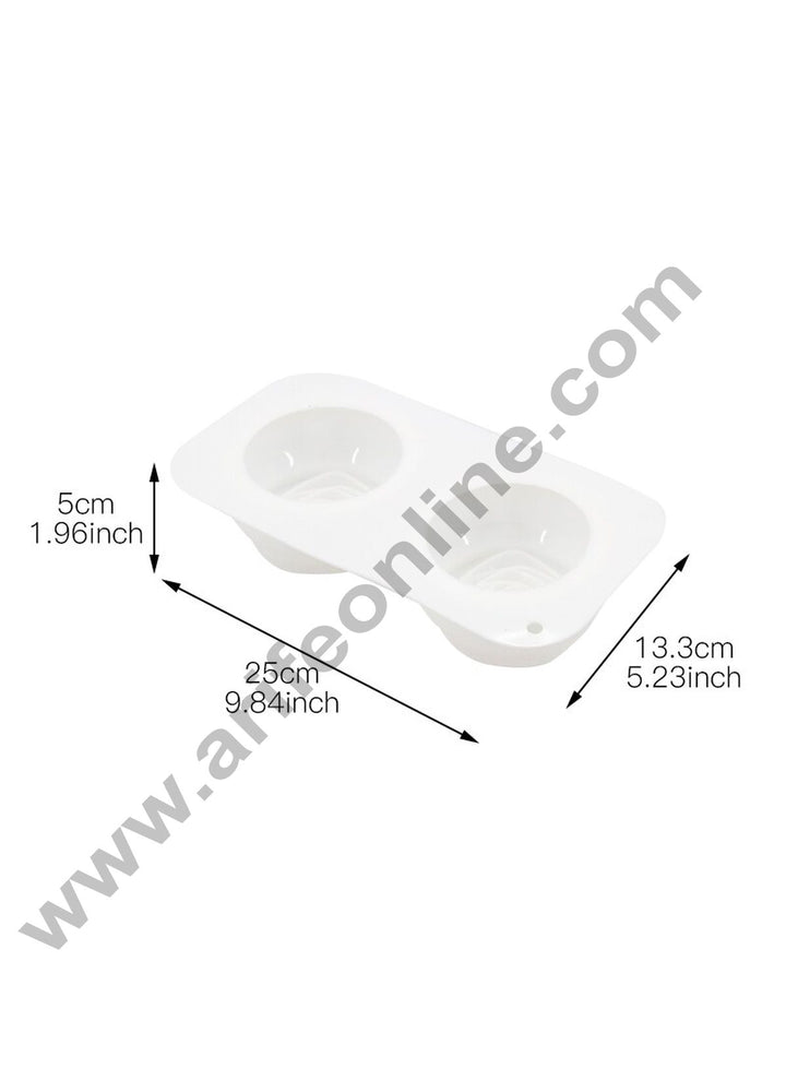 Cake Decor 2 Cavity Big Rose Shape Cake Muffin Silicon Mould