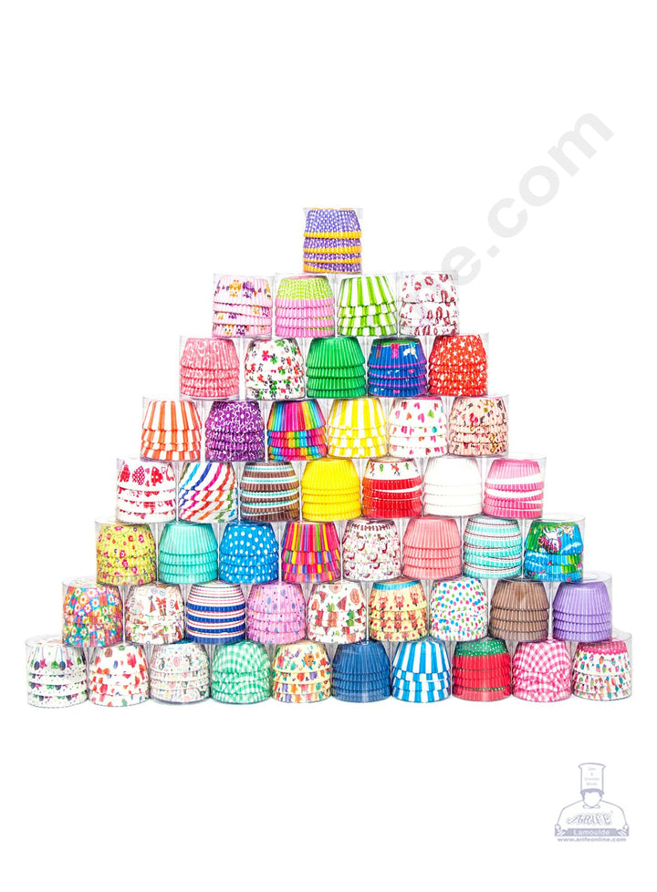 Cake Decor 200pc Cupcake Liner Baking Cups Cupcake Mold Paper Muffin Random 200 Pcs - 11 cm (Single/Assorted Color/Prints)