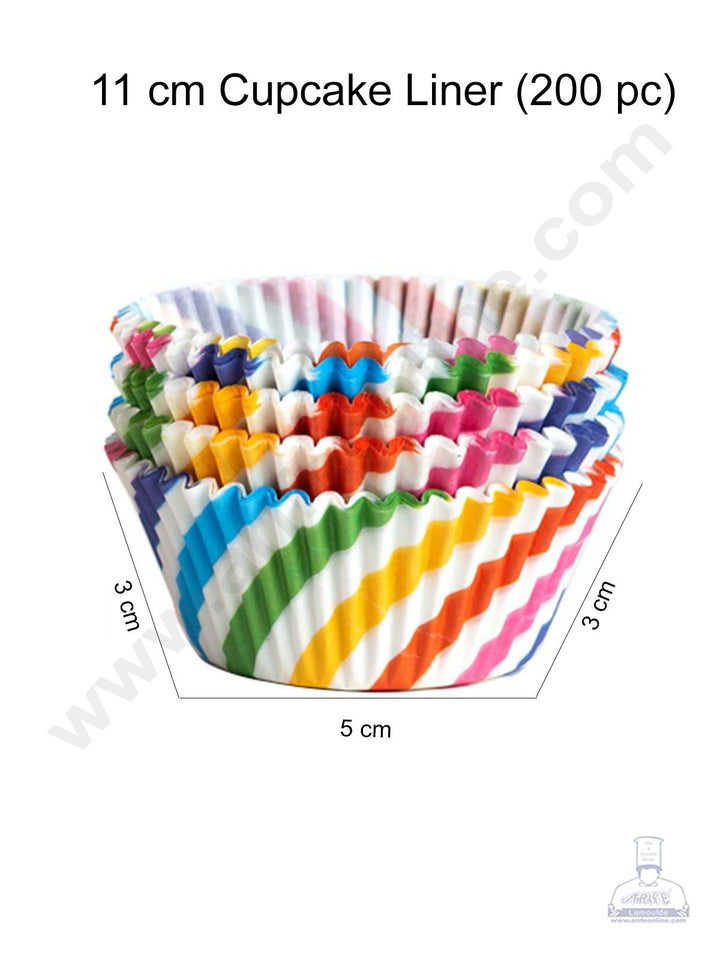 Cake Decor 200pc Cupcake Liner Baking Cups Cupcake Mold Paper Muffin Random 200 Pcs - 11 cm (Single/Assorted Color/Prints)