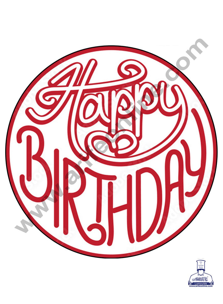 Cake Decor 240 Pieces Round 1.5 Inch Multicolour Stickers - Happy Birthday