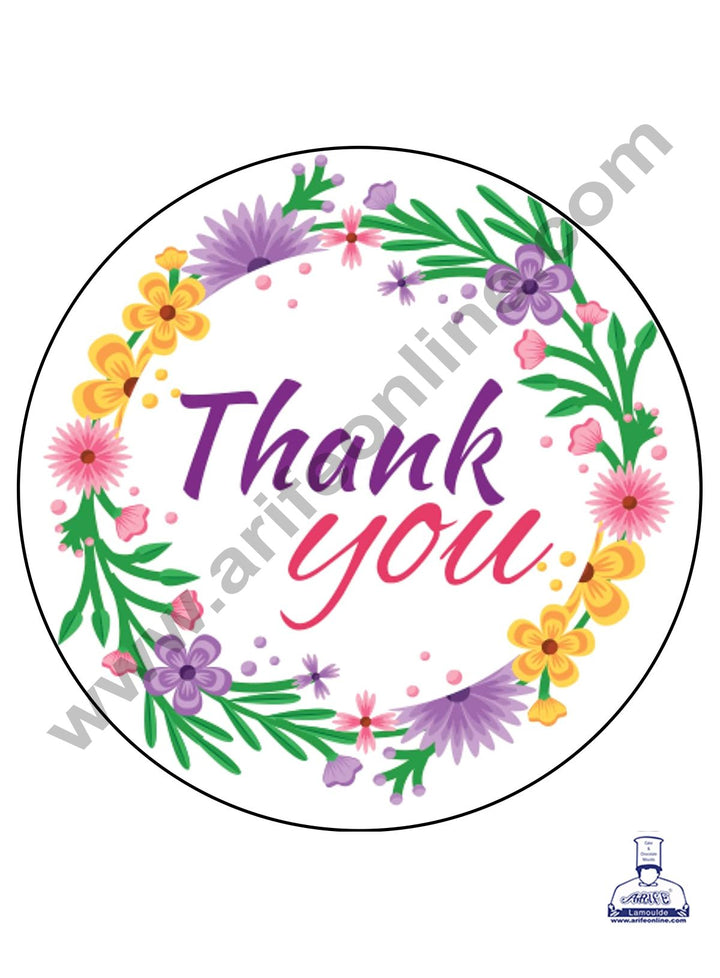 Cake Decor 240 Pieces Round 1.5 Inch Multicolour Stickers - Thank You