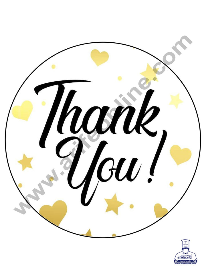 Cake Decor 240 Pieces Round 1.5 Inch Multicolour Stickers - Thank You