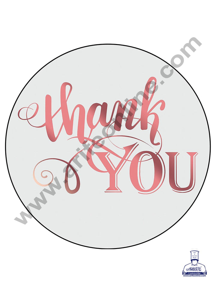 Cake Decor 240 Pieces Round 1.5 Inch Multicolour Stickers - Thank You