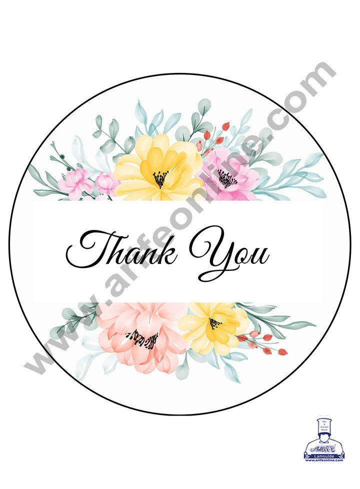 Cake Decor 240 Pieces Round 1.5 Inch Multicolour Stickers - Thank You