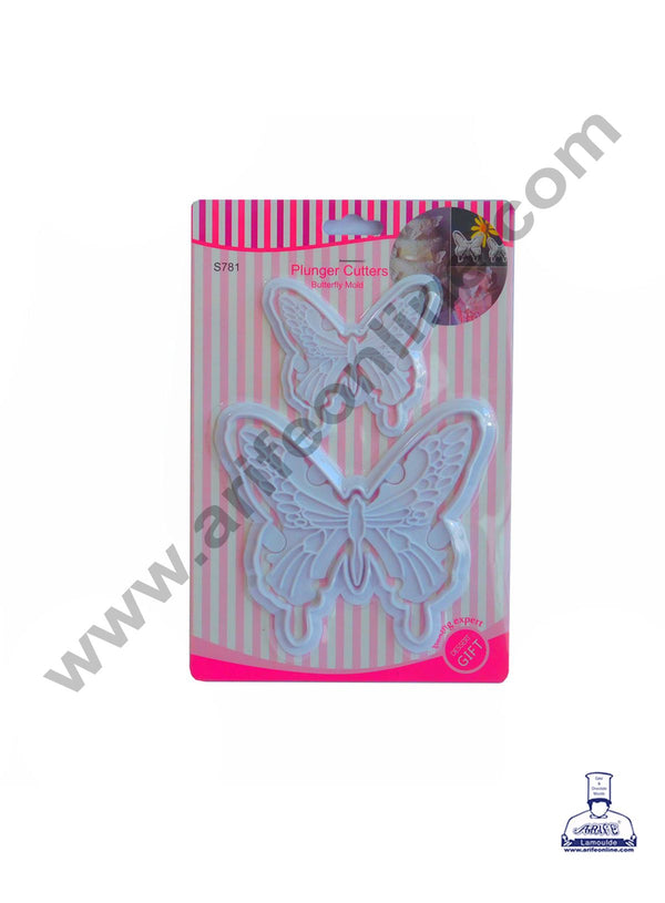 Cake Decor 2pcs Butterfly Impression Cutters Fondant Tool