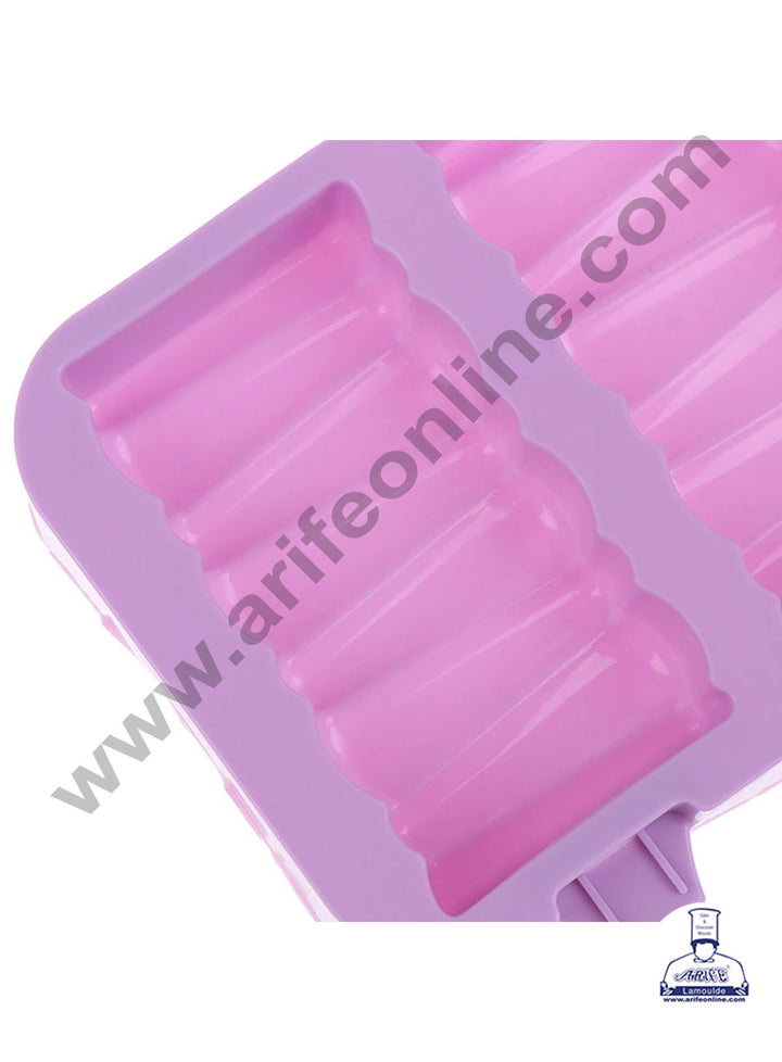 Cake Decor 3 Cavity Grooves Shape Silicone Popsicle And Cakesicle Molds Easy Ice Cream Bar Mould SBSM-750