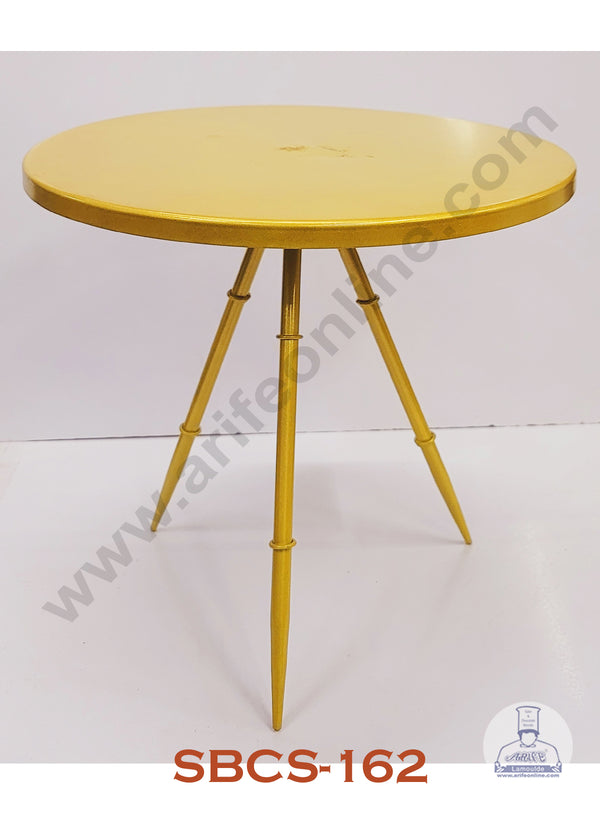 Cake Decor 3 Legs Long Metal Fancy Cake Display Stand & Cup Cake Stand - Golden(SBCS-162)
