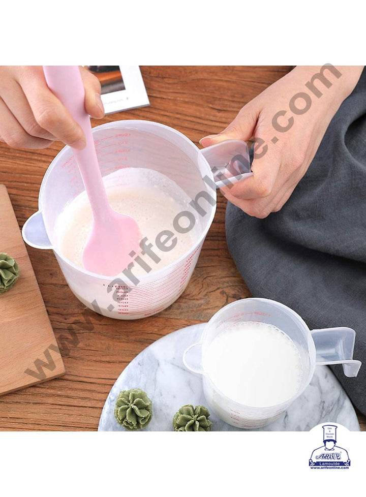 Cake Decor 3 Pcs Plastic Measuring Jug Measuring Cups Container for Measure Liquid and Baking Items