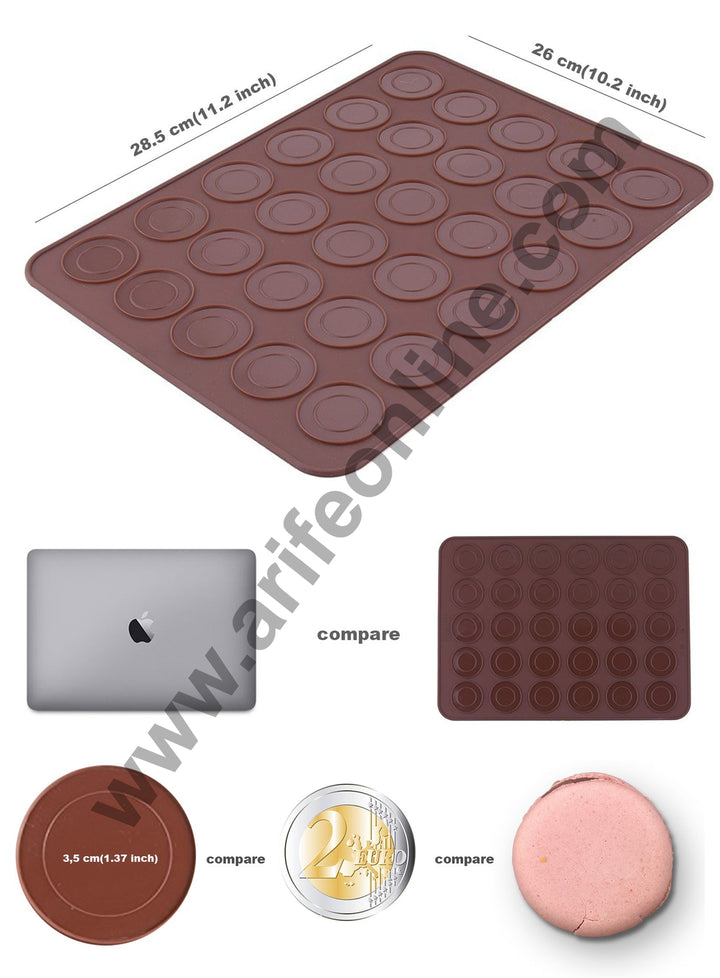 Cake Decor 30 Cavity Silicone Macaroon Mat Moulds Macaroon Pastry Oven Baking Mold Sheet Mat