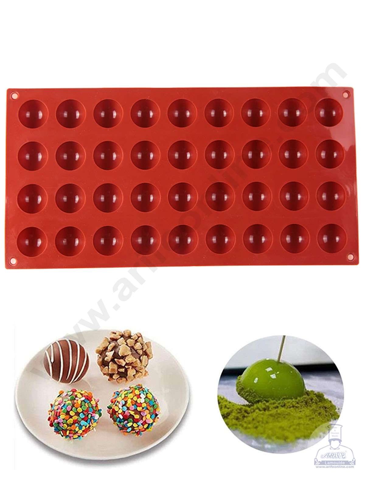 CAKE DECOR 36 Cavity Plain Round Ball Shape Silicone Mould Silicon Mu Arife Online Store