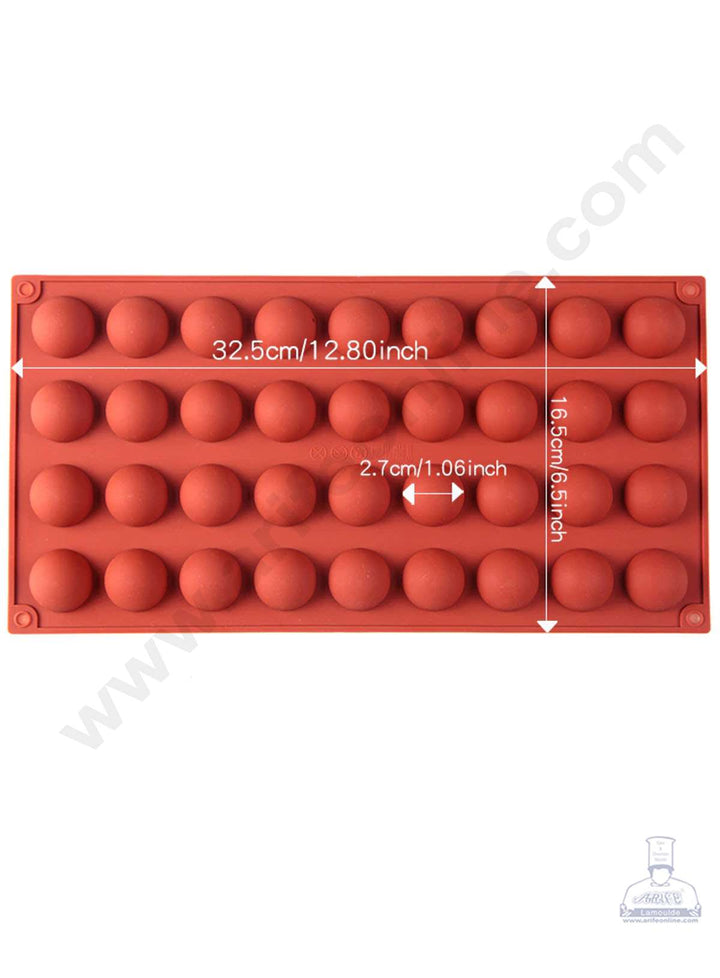 CAKE DECOR™ 36 Cavity Plain Round Ball Shape Silicone Mould Silicon Mu –  Arife Online Store
