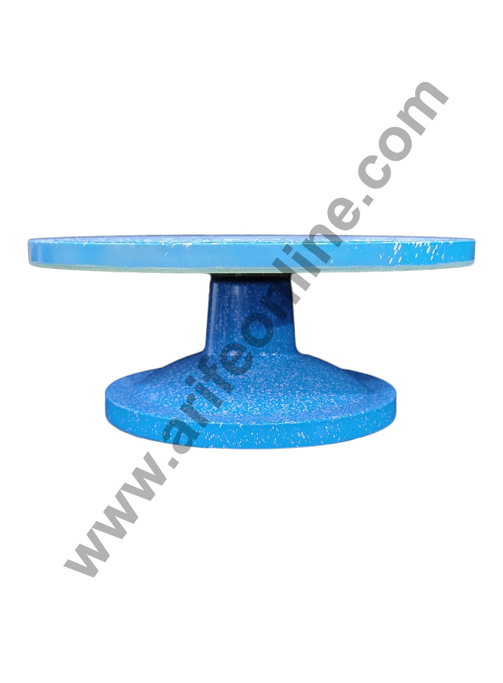 Cake Decor 360 Degree Rotating Cake Stand Cake Decorating Turntable, Blue 12-inch